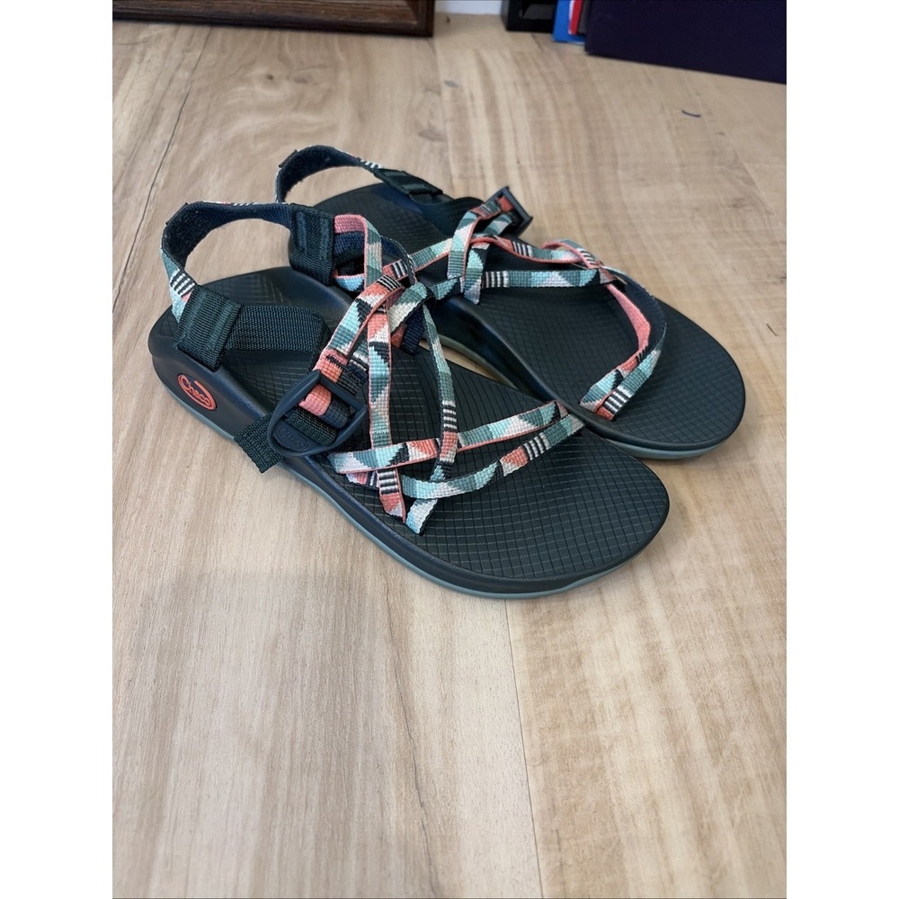 Women's Chaco  Hiking Sandals Size 8 Green Geometric